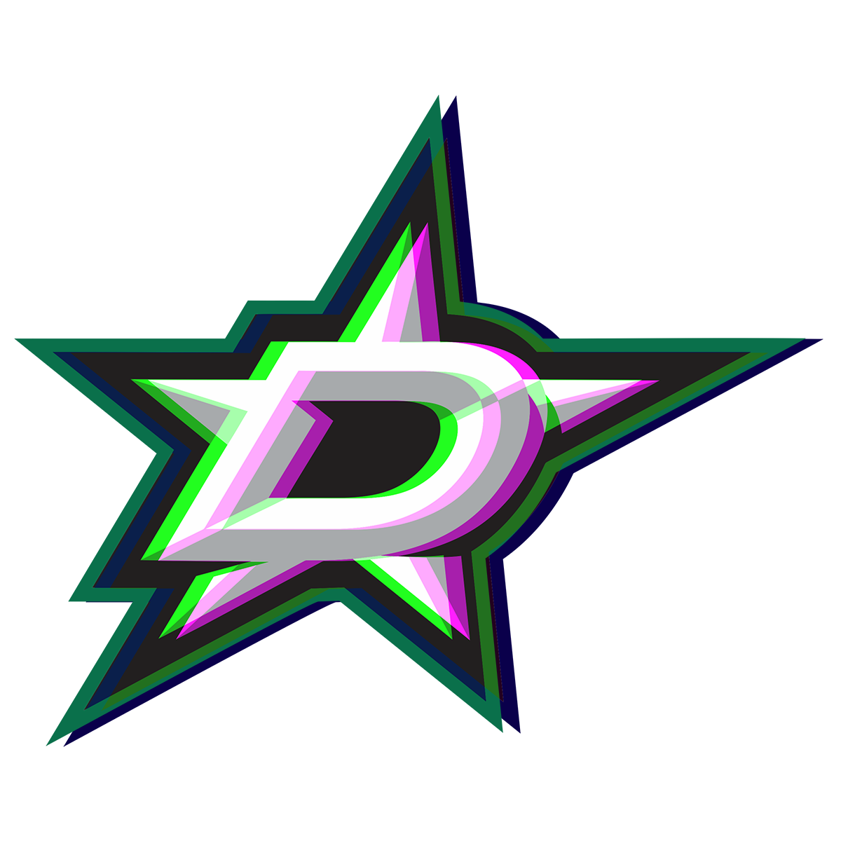 Phantom Dallas Stars logo vinyl decal